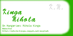 kinga mihola business card